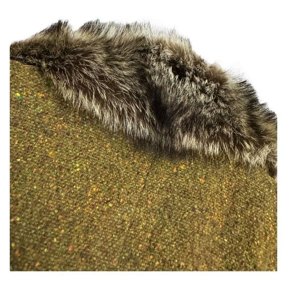 STUNNING Cole Haan GENUINE FUR & WOOL Luxury Designer Jacket Womens XL - Picture 8 of 8